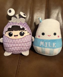 SQUISHMALLOWS MELLY THE MILK 5” Disney Pixar Monsters Inc. Boo Stuffed  Plush 7”