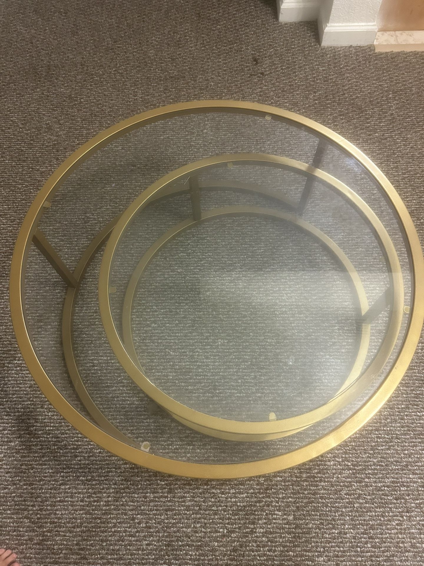 Gold and Glass tables