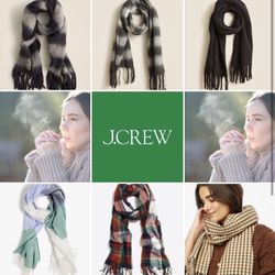 ❄️(NEW) (6 TYPES AVAILABLE) WOMEN’S J.CREW AND J.CREW FACTORY SCARFS❄️