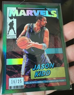 2026 Panini Decades 90s Pop Culture #MV-JK Jason Kidd Marvels Green #16/25