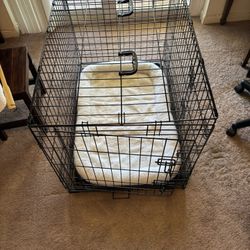 Dog kennel with mat