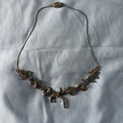 New WO Tags Gold Tone Choker Necklace 