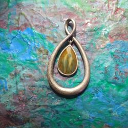 Vintage Artisan Pendant With Jasper Stone