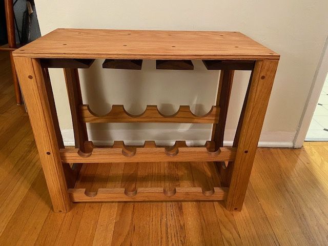 Wine Rack/End Table —handmade
