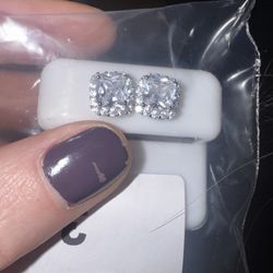 S925 Diamond Earrings Beautiful 