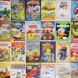 50 Random Kids / Toddlers Animated Cartoons /Movies & Educational DVDs