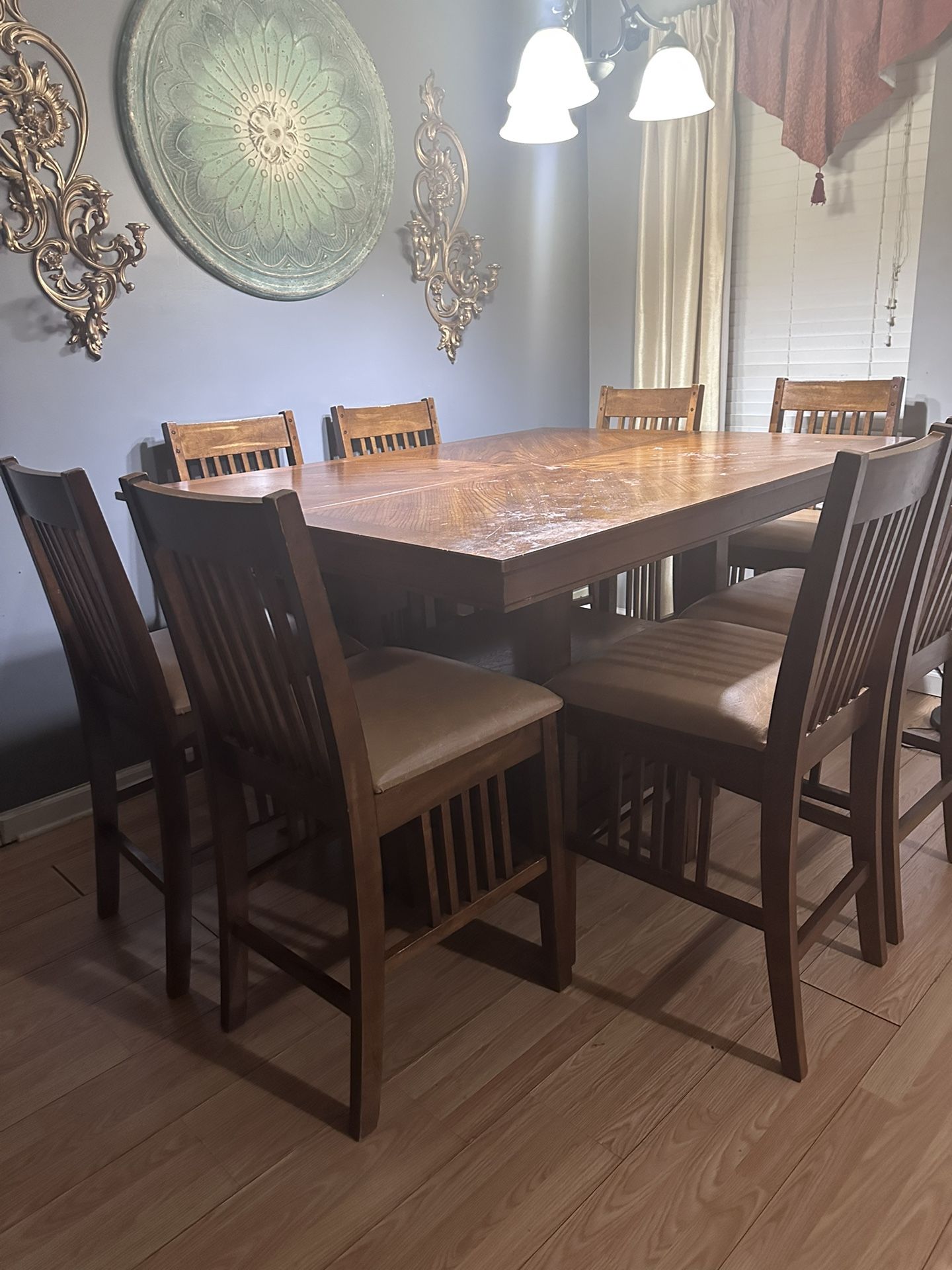 dining room with 8 chairs