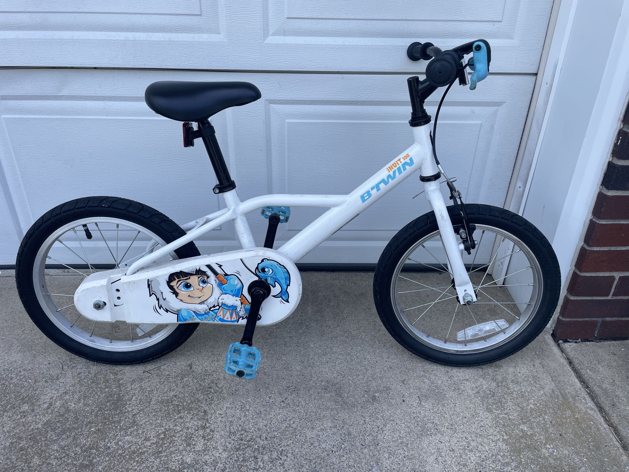 Decathlon Btwin 100 Frosty Blue Hybrid Kids Bike 16"