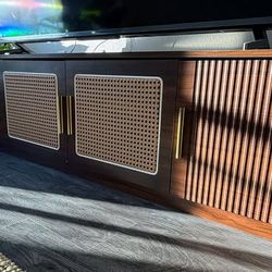 71" Rattan-Style TV Stand & Media Console - $225 OBO