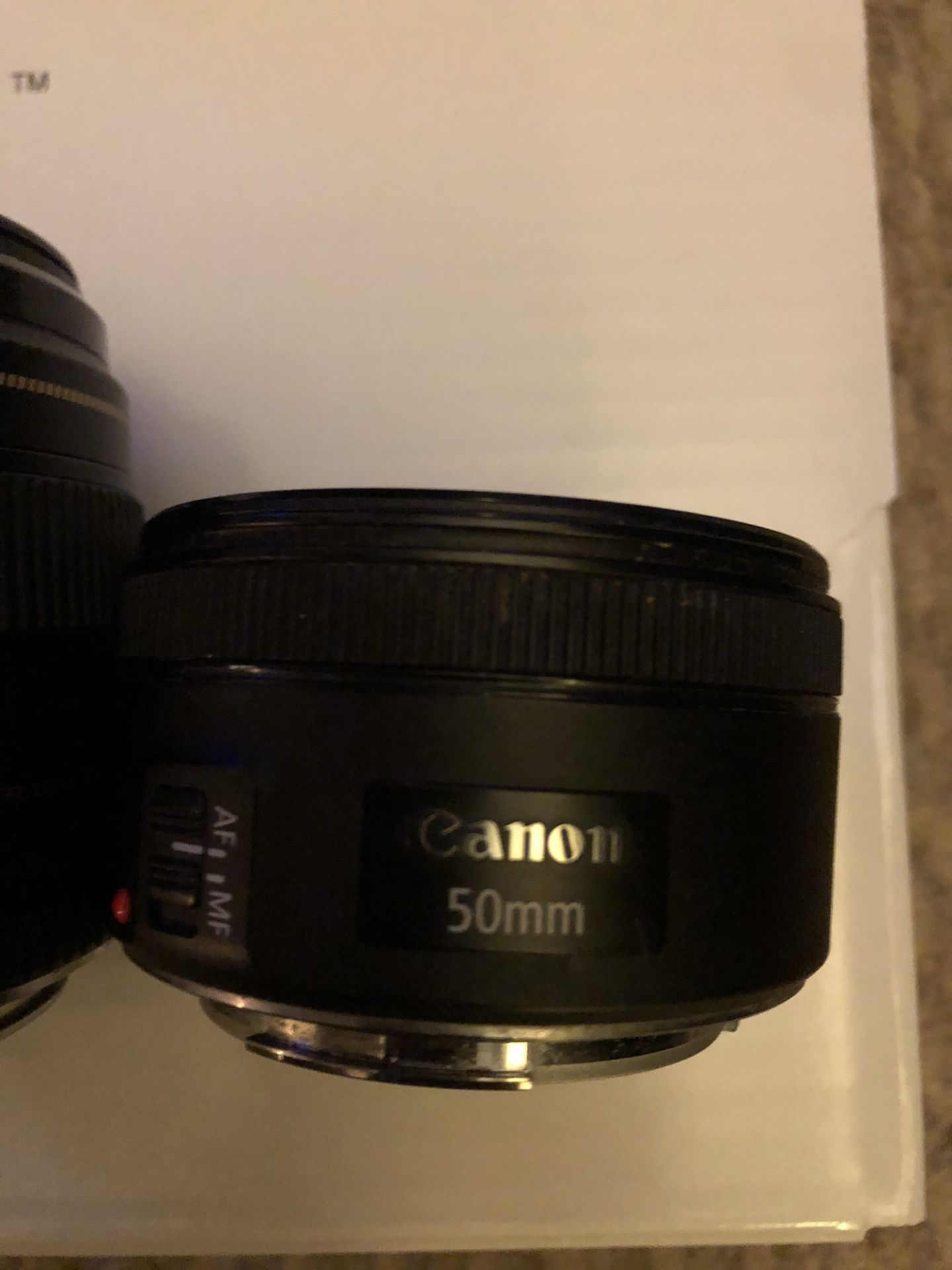 Canon 50mm 1.8 lens