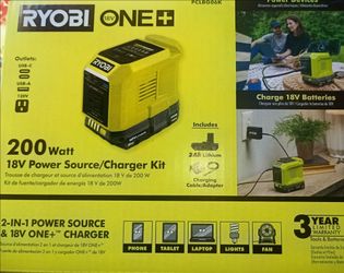 Ryobi 18v ONE+ 200w Power Source / Charger