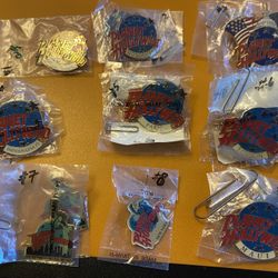 Planet Hollywood Pins - Honolulu, D.C, NY, Indianapolis, Maui, London, Paris- New. Price For Each 