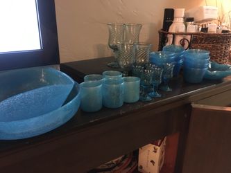 Vintage hand made bowls and glasses