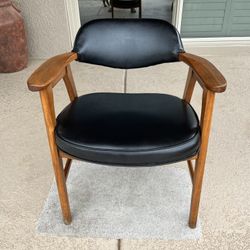 Vintage Mid Century Modern Black Arm Chair  