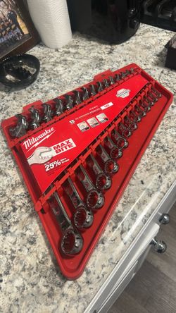 Milwaukee SAE combination wrench set