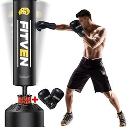 FREESTANDING PUNCHING BAG WITH BOXING GLOVES HEAVY BOXING BAG