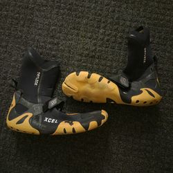 Men's Xcel 3mm Drylock Surf Booties. Size 9