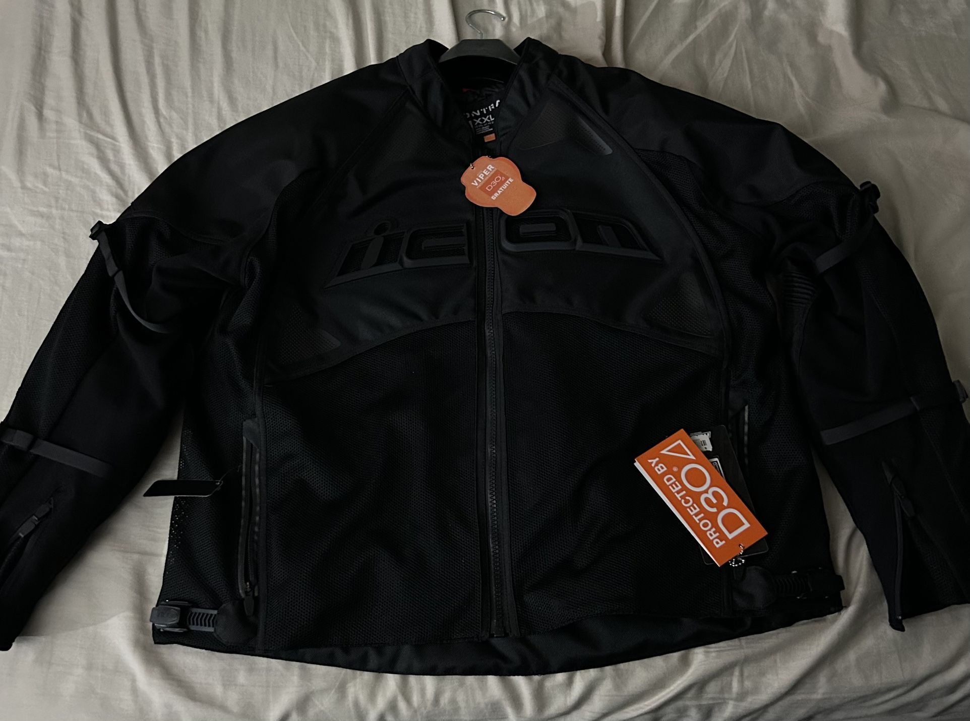 Icon Contra Leather Perforated Motorcycle Jacket - Main Image