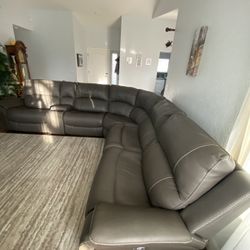 Sofa Leather Gray Color New 