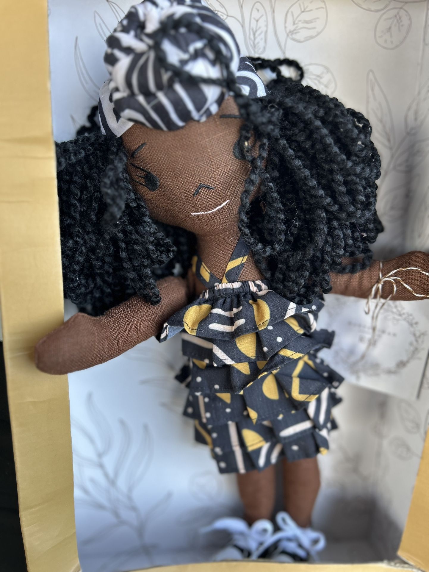 HarperIman Rae 14-inch plush linen doll