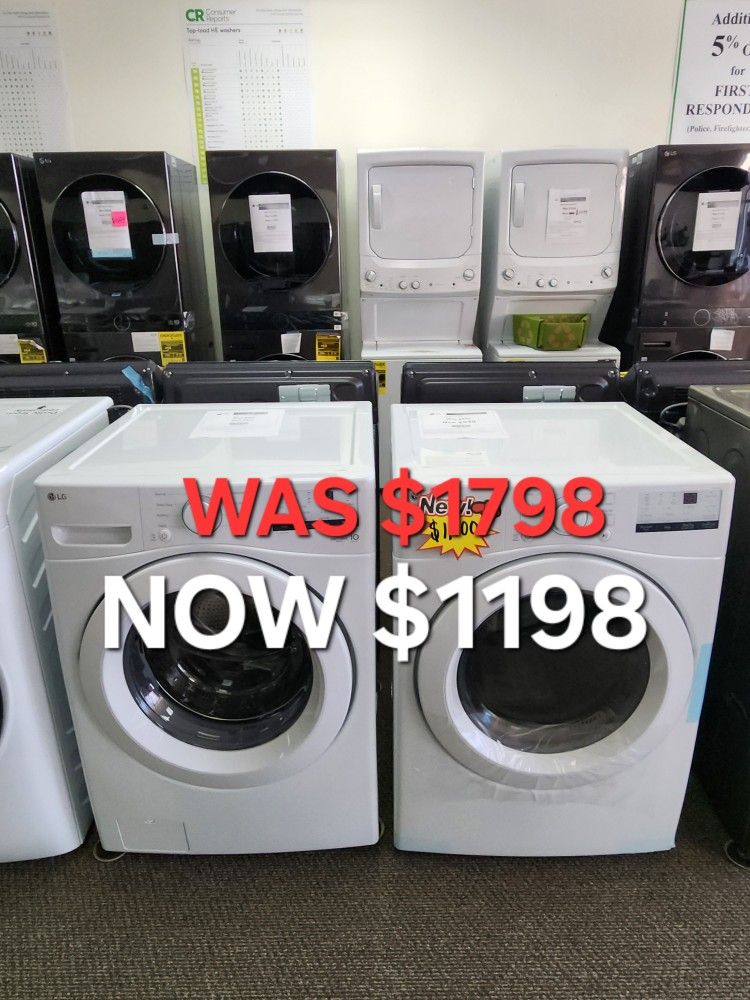 LG Washer & Dryer Front Loader Set Electric