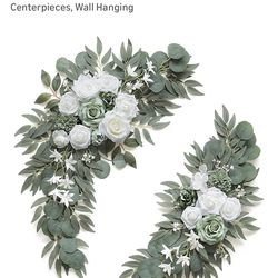 Sage Green & White Wedding Flower Swag Sets