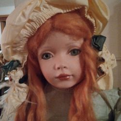World Gallery Porcelain Doll/ Kayla Michelle From The Holly Hunt Collection/26 Inches Tall