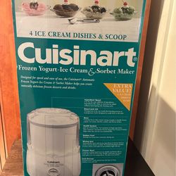 NEW- Cuisinart, frozen yogurt, ice cream and sorbet maker