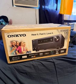 Onkyo TX-NR595 Premium 7.2ch Surround Sound Receiver | 4K Ultra HD | Dolby Atmos | DTS:X | Wireless Streaming