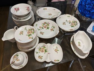 Vintage Floral Porcelain Dinnerware Set