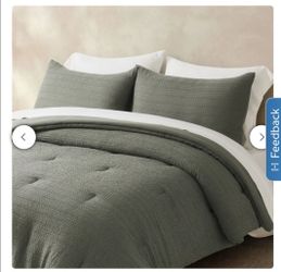 BRAND NEW - King Size Microfiber Waffle Comforter Set