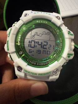 Activa Sport Digital Watch White Green