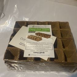 New. Plants Peat Pot Trays-Organic 