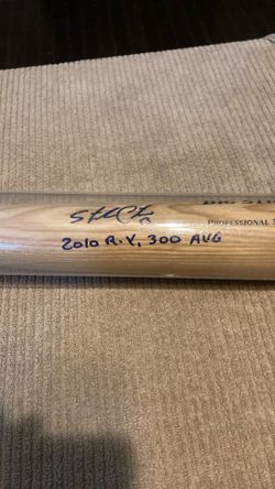 Starlin Castro Autographed Bat