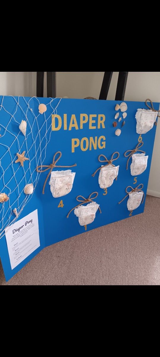 Baby Shower Diaper Pong Game