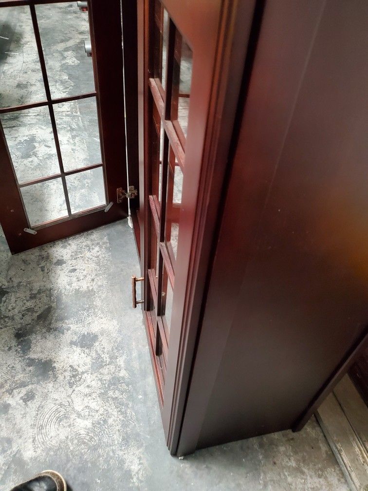 Cabinet with glass doors to Display Plates, Glass cups, coffee Cups, Medicine, or Just Storage $79 OBO