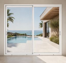 Aluminum Sliding Door 72” x 80” | white