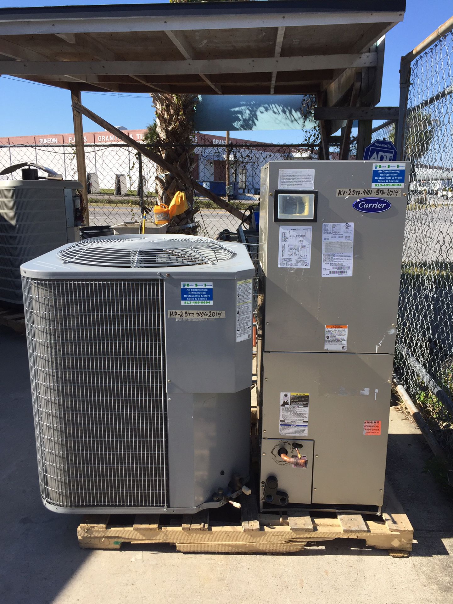 2.5 Ton Carrier heat pump 2014 410-a New Freon Ac air conditioner