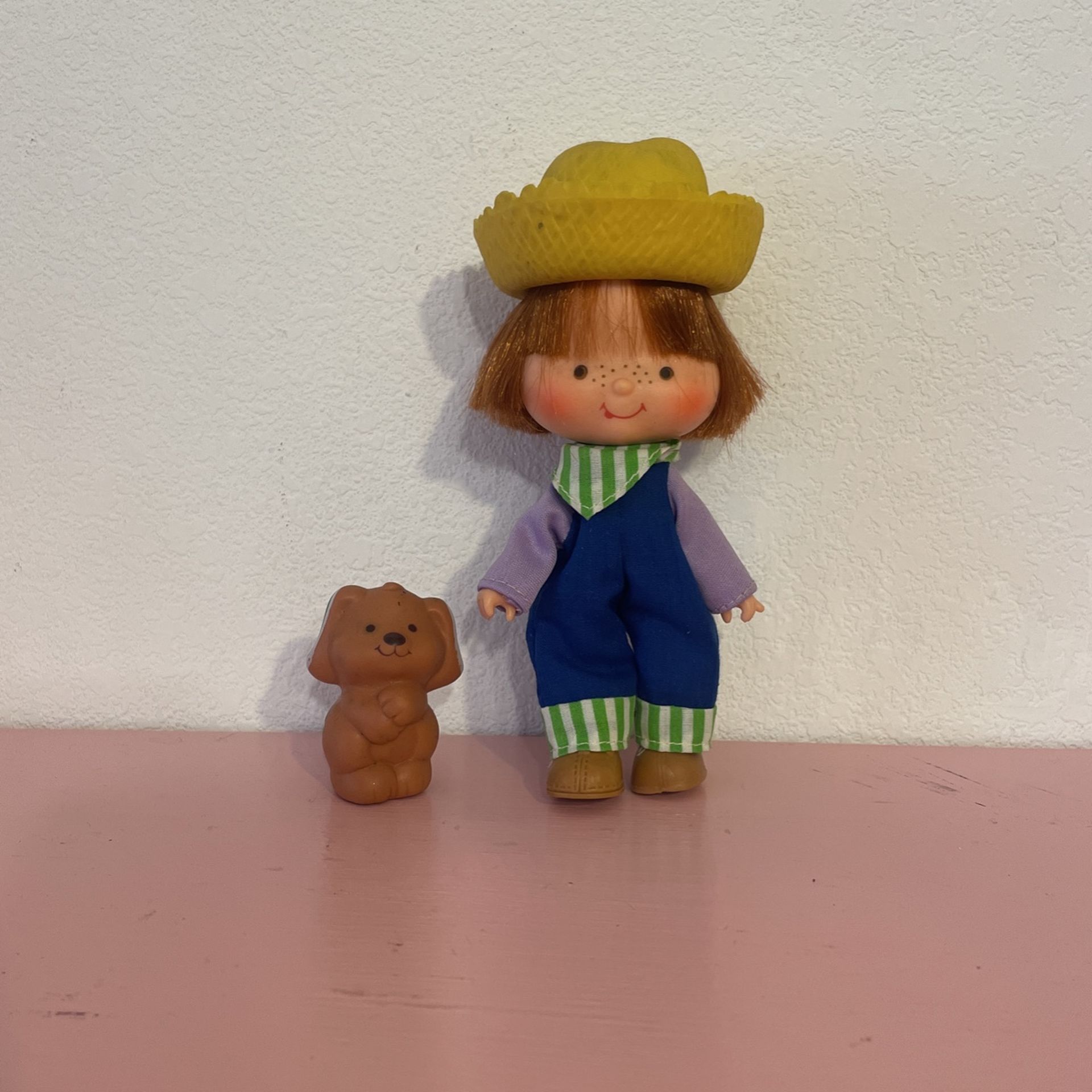 Vintage 1970s Strawberry Shortcake Huckleberry Pie Doll. 5” Tall. USED!! Read Description!!