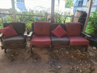 Vintage couch and rocking chair