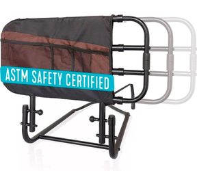 Stander EZ Adjust Bed Rail with Organizer Pouch – Adjustable Bed Safety Rail – Like New