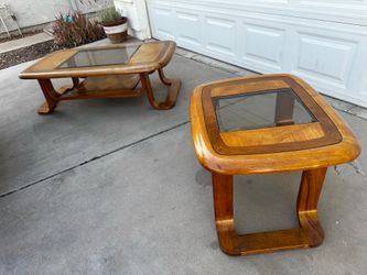 Vintage Mid Century Modern Coffee Table and Side Table
