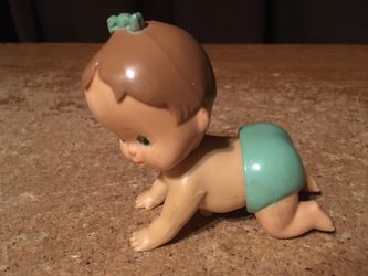 Vintage 1977 Tomy Wind Up Crawling Baby