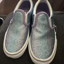 Vans Girls Glitter Slip Ons ( Size: 1