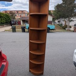 Teak Corner Shelf Cabinet