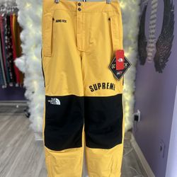 Supreme North Face Pants Arc Logo Yellow 