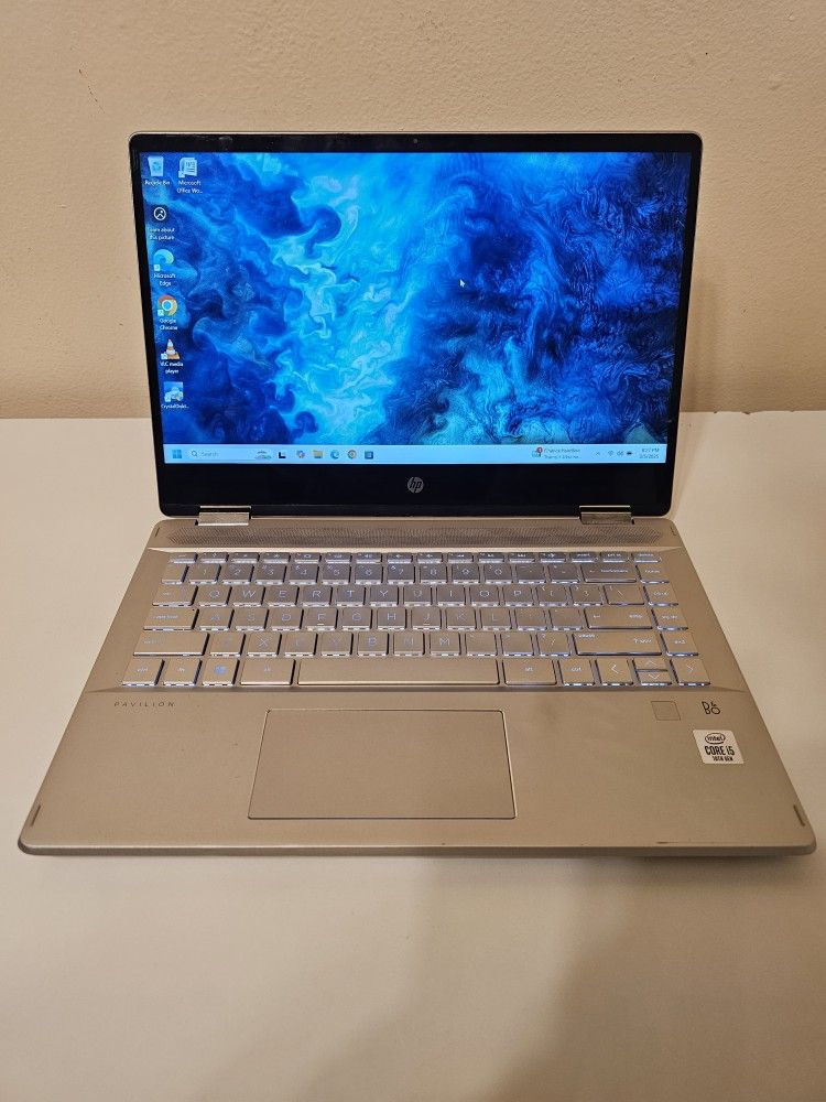Fast HP Pavilion X360 TOUCHSCREEN Laptop Intel i5 10th Gen 8GB Ram 256GB SSD WiFi Camera Backlit Keyboard HDMI USB C Windows 11
