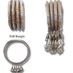 Vintage Indian Oxidized Metal Bangles (4)