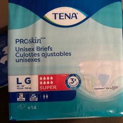 Tena Tabbed Large 14ct Briefs Adult Diaper Incontinence 