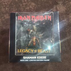$80 Iron Maiden Legacy Of The Beast Wave One Shaman Eddie Figure, Limited Edition